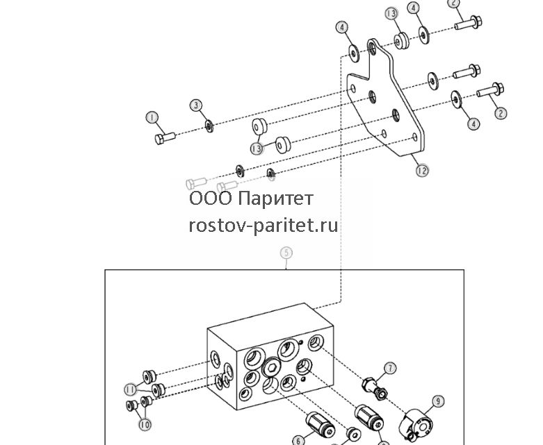 Main Hydraulic Manifold Valve, Without Secondary Steering, Standard Controls - ST3633 491.jpg